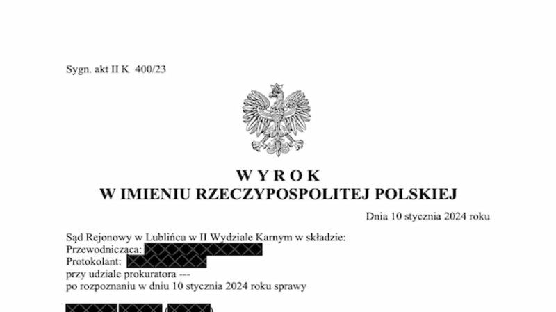 Wynik badania: 0,26 mg/dm3. Zmiana na wykroczenie!