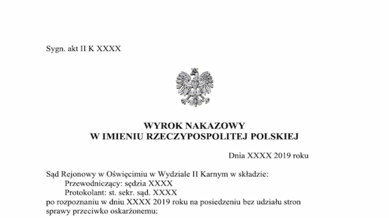 1 rok zakazu prowadzenia pojazdu w miejsce 4 lat