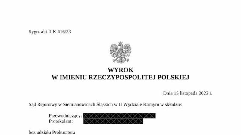 Jazda pod wpływem alkoholu. Wynik badania: 0,43 mg/dm3