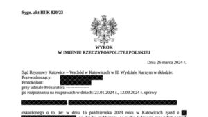 Jazda pod wpływem alkoholu. Wynik badania: 0,38 mg/dm3