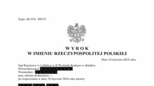 Wynik badania: 0,26 mg/dm3. Zmiana na&nbsp;wykroczenie!