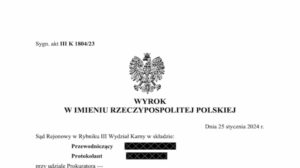 Jazda pod wpływem alkoholu. Wynik badania: 0,42 mg/dm3