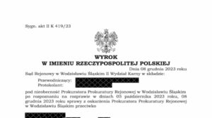 Jazda pod wpływem alkoholu. Wynik badania: 0,27 mg/dm3