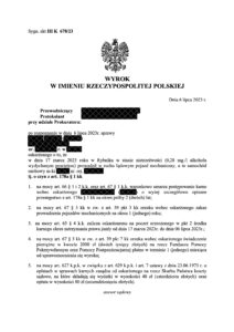 Jazda pod wpływem alkoholu. Wynik badania: 0,28 mg/dm3