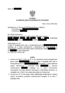 0,31 mg/dm3 – warunkowe umorzenie!
