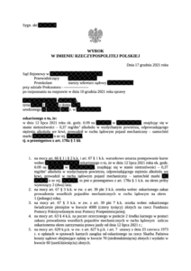 0,37 mg/dm3 – warunkowe umorzenie!