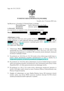 Jazda pod wpływem, wynik ponad dwa (2,22) promile i&nbsp;wyłączenie kategorii pojazdów z&nbsp;zakazu.