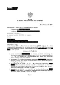 0,67 mg/dm3 – warunkowe umorzenie!