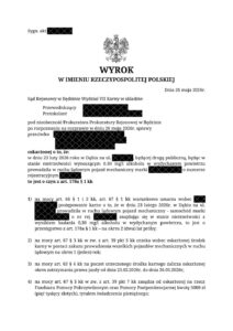 Będzin. 0,30 mg/dm3 – warunkowe umorzenie!